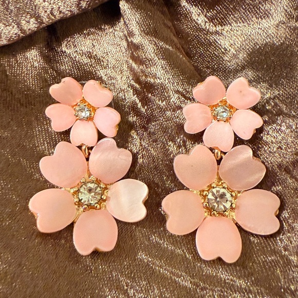 floral earring Jewelry - Elegant Pink Floral Earrings